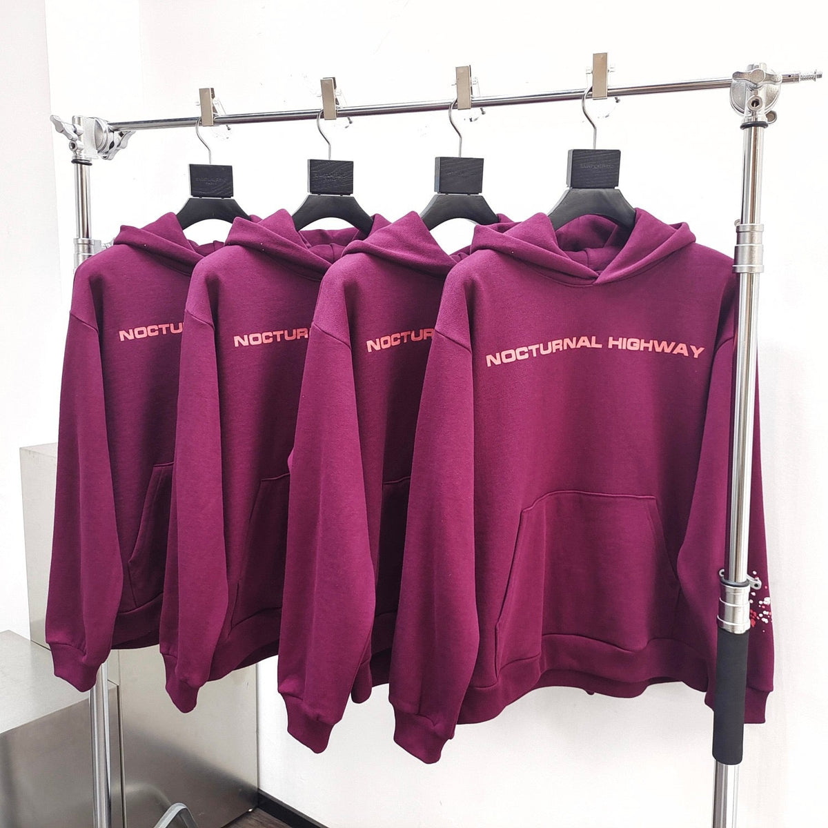 Burgundy Cotton Slogan Pullover - Men's