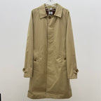 Khaki Cotton Single-Breasted Car Coat - Men's