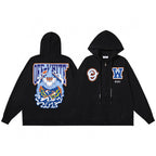 Black Cotton Patch Zip-Through - Men's