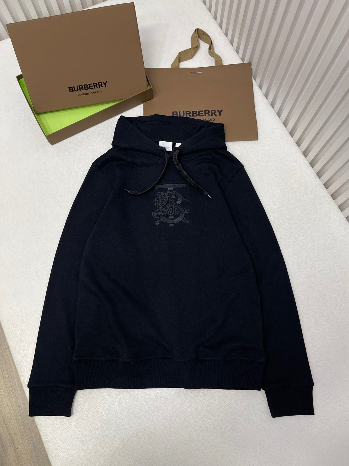 Navy Cotton Embroidered Pullover - Men's