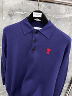 Cream Knit Heart Logo Long-Sleeve - Men's