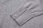 Grey Wool Four-Bar Crewneck - Men's