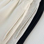 Black Cotton Drawstring Joggers - Men's