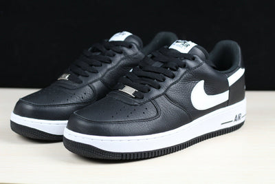 Black Leather White Midsole Low-Top - Men's