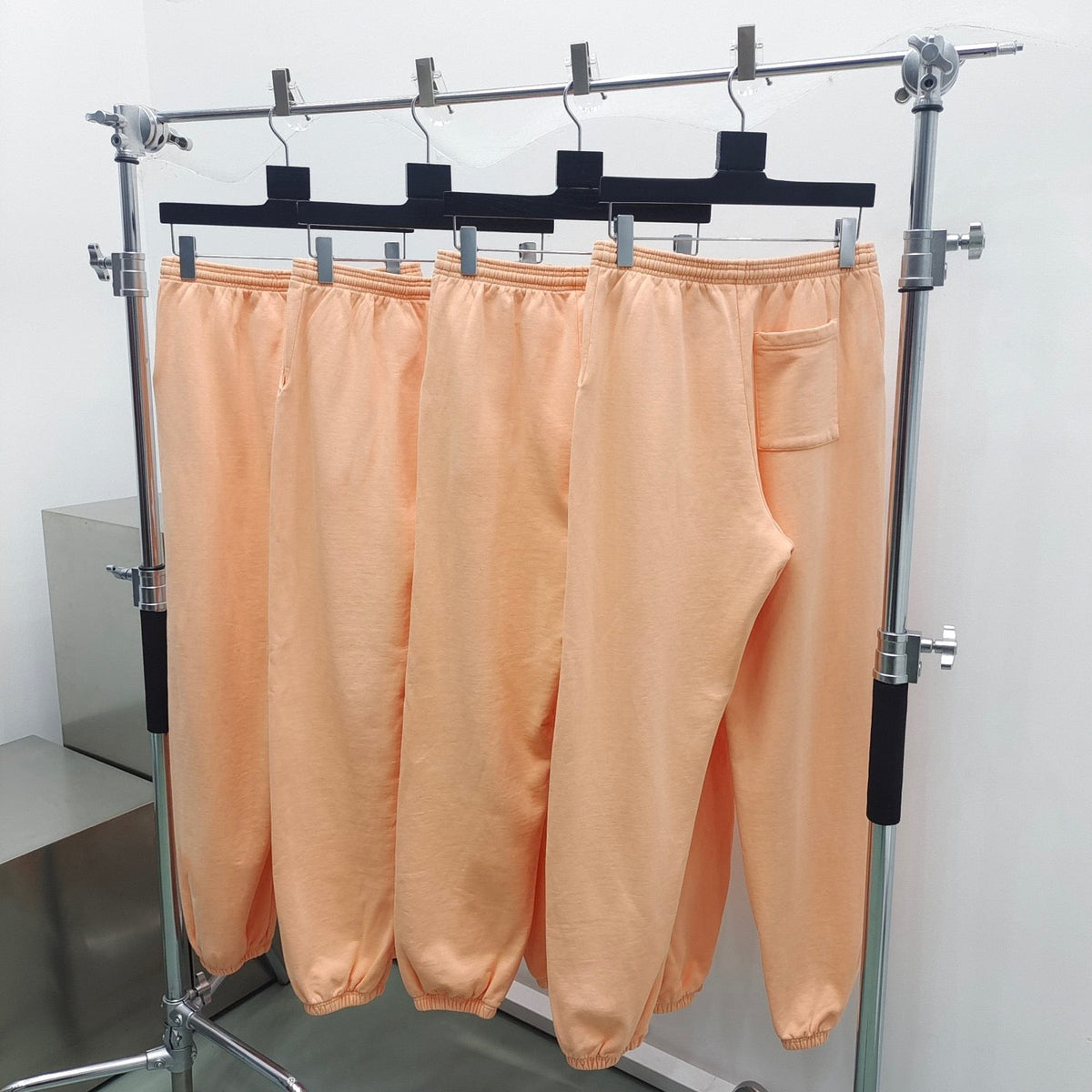 Pink Cotton Print Joggers - Men's