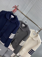 4-Bar Knit Jacket Grey - Men's