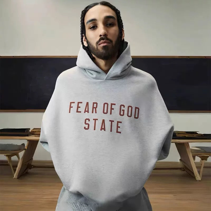 Pink Cotton Chest Text Pullover - Men's