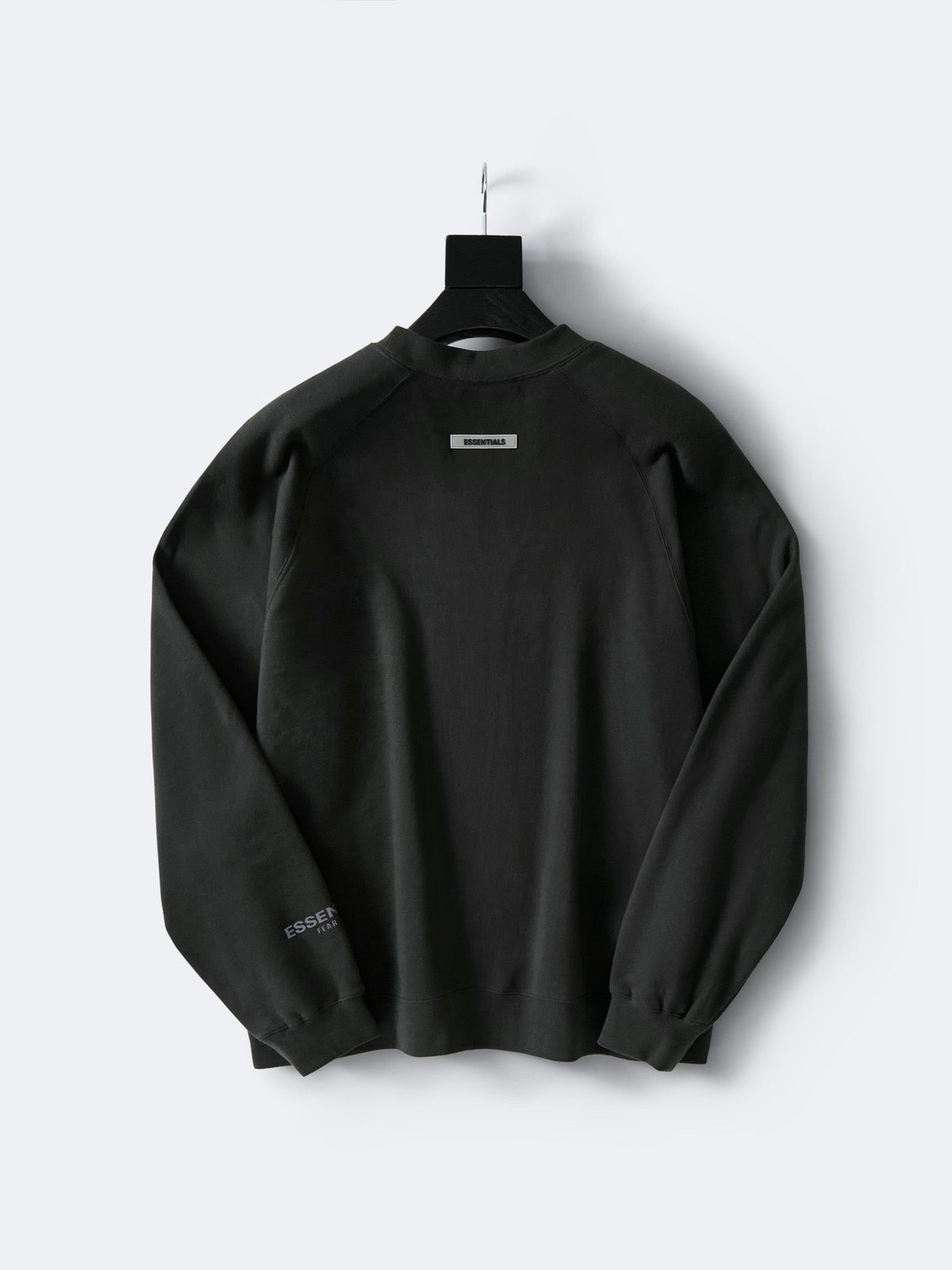 Essentials Black Tonal Logo Sweatshirt - Men's