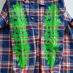 Blue Flannel Printed Sleeve Long-Sleeve - Men's