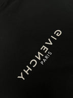 Black Cotton Text Logo Pullover - Men's