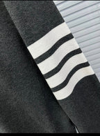 4-Bar Crewneck Navy Loopback - Men's