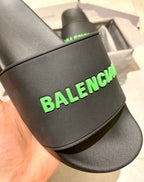 Khaki with Green Logo Slides