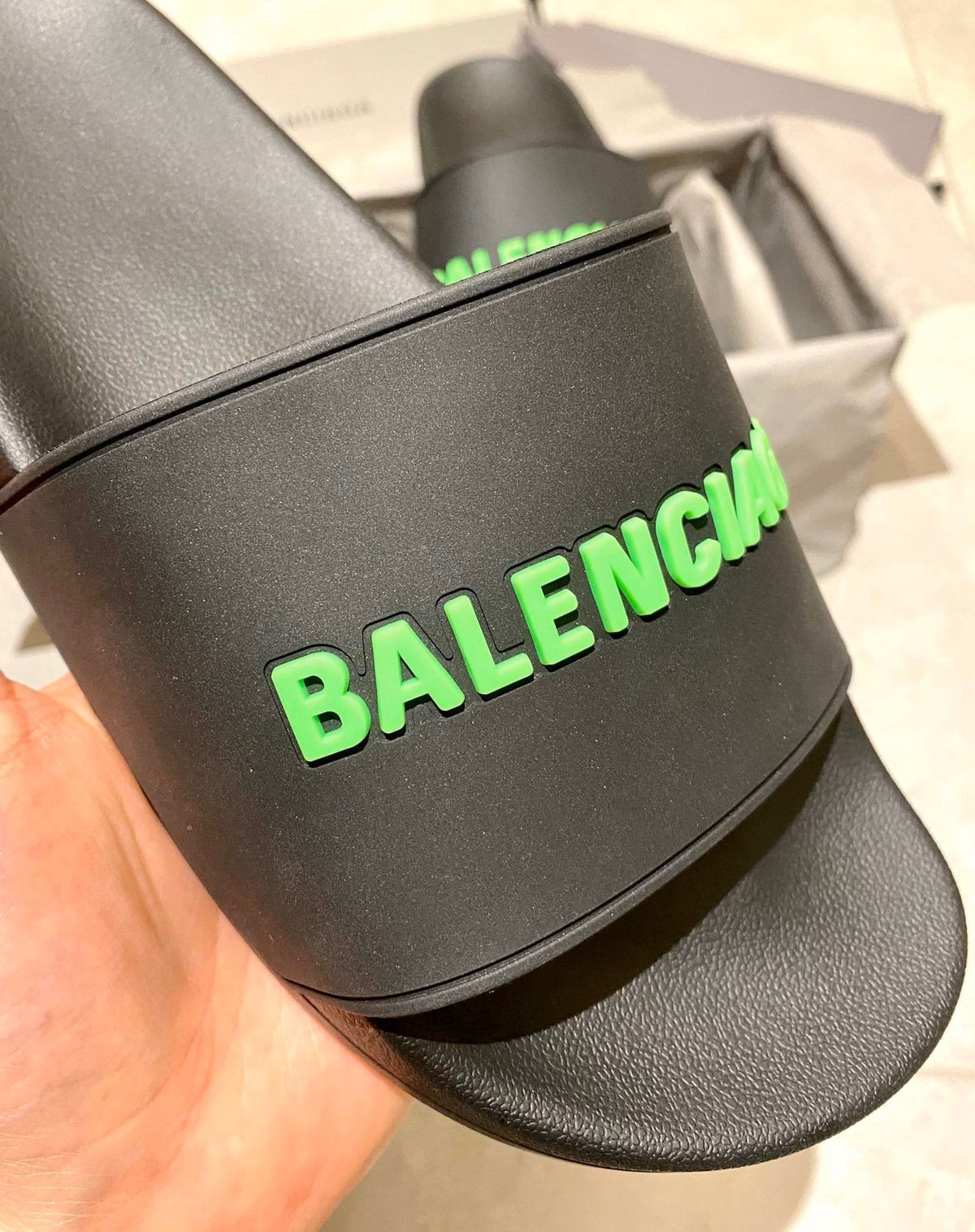 Khaki with Green Logo Slides
