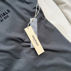 Grey Cotton Text Logo Short-Sleeve - Men's