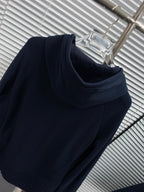 Navy Cotton Plain Zip-Through - Men's