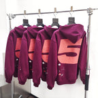 Burgundy Cotton Slogan Pullover - Men's