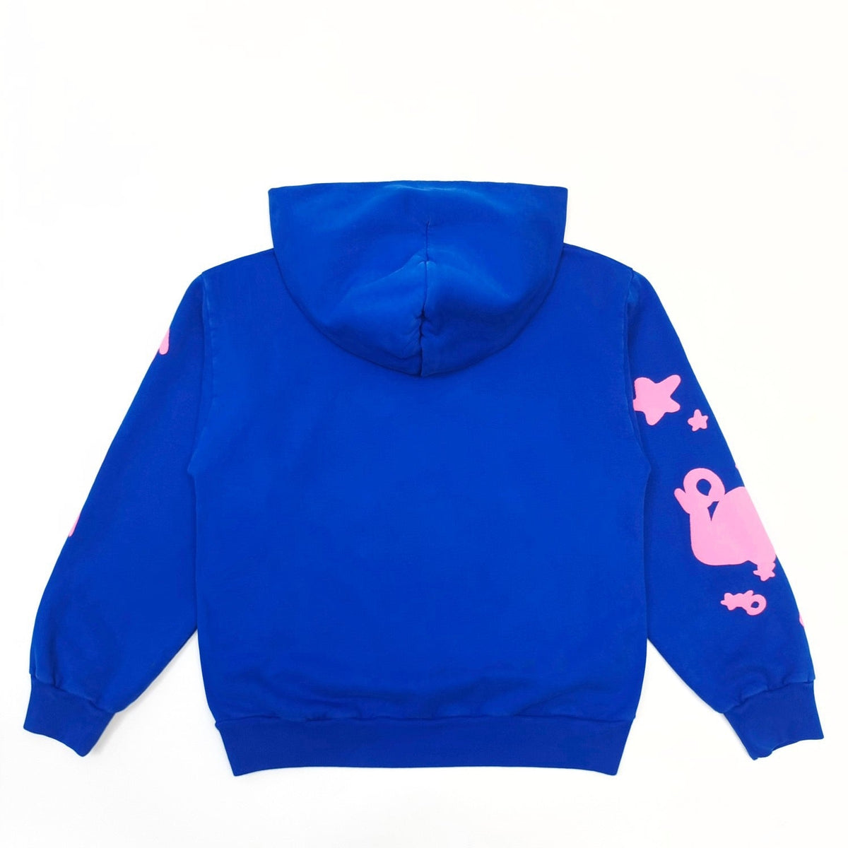 Blue Cotton Star Print Pullover - Men's