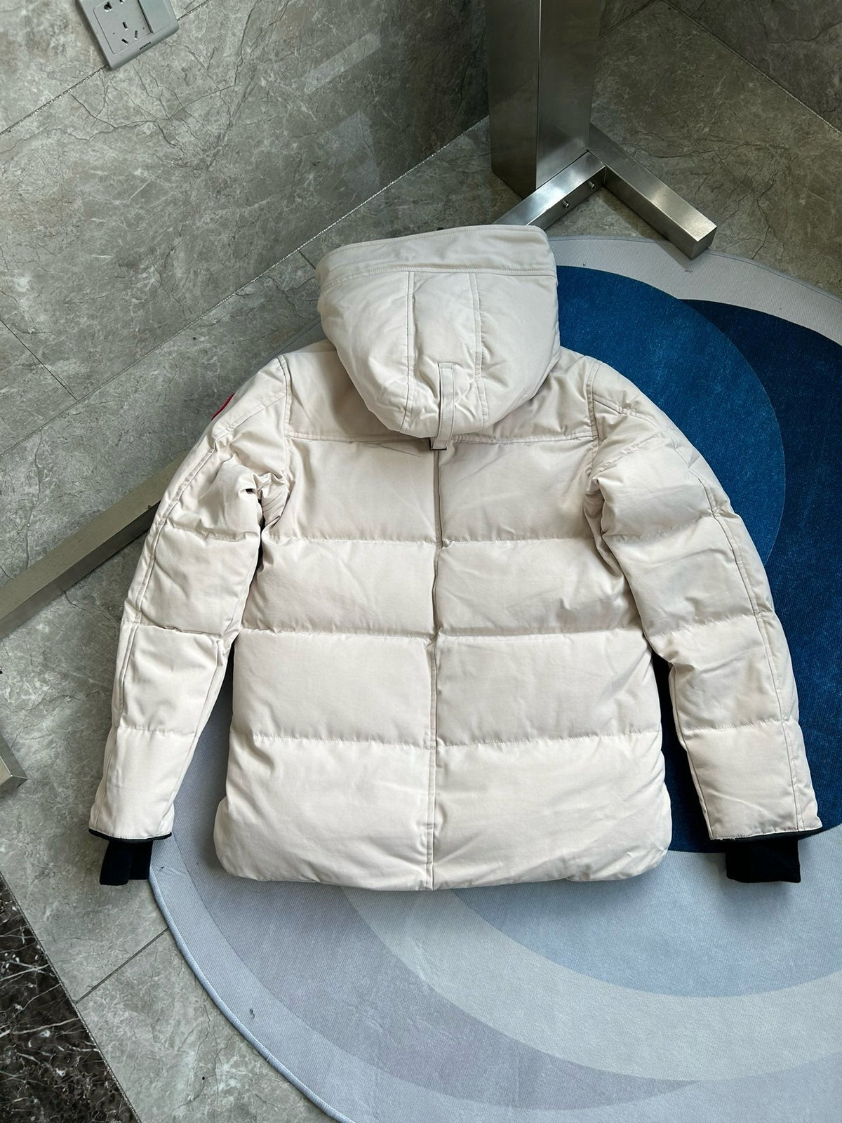 Black and White Puffer Jacket - Men's