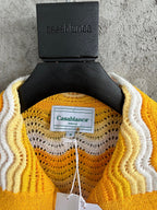 Yellow Knit Chevron Short-Sleeve - Men's