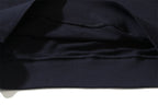 Black Cotton Small Text Crewneck - Men's