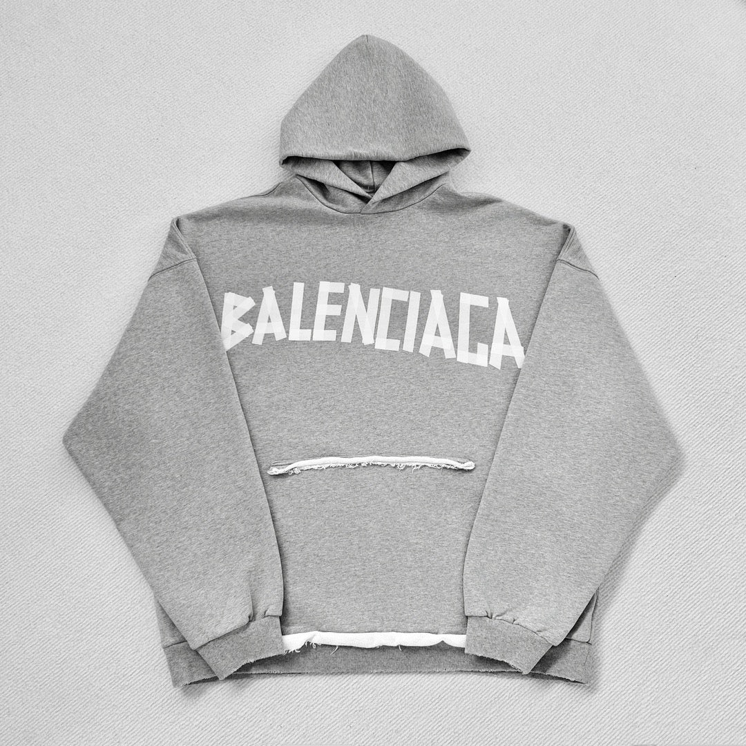 Grey Cotton Bold Text Pullover - Men's