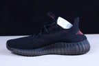 Yeezy Boost 350 V2 Black and Red Sneakers