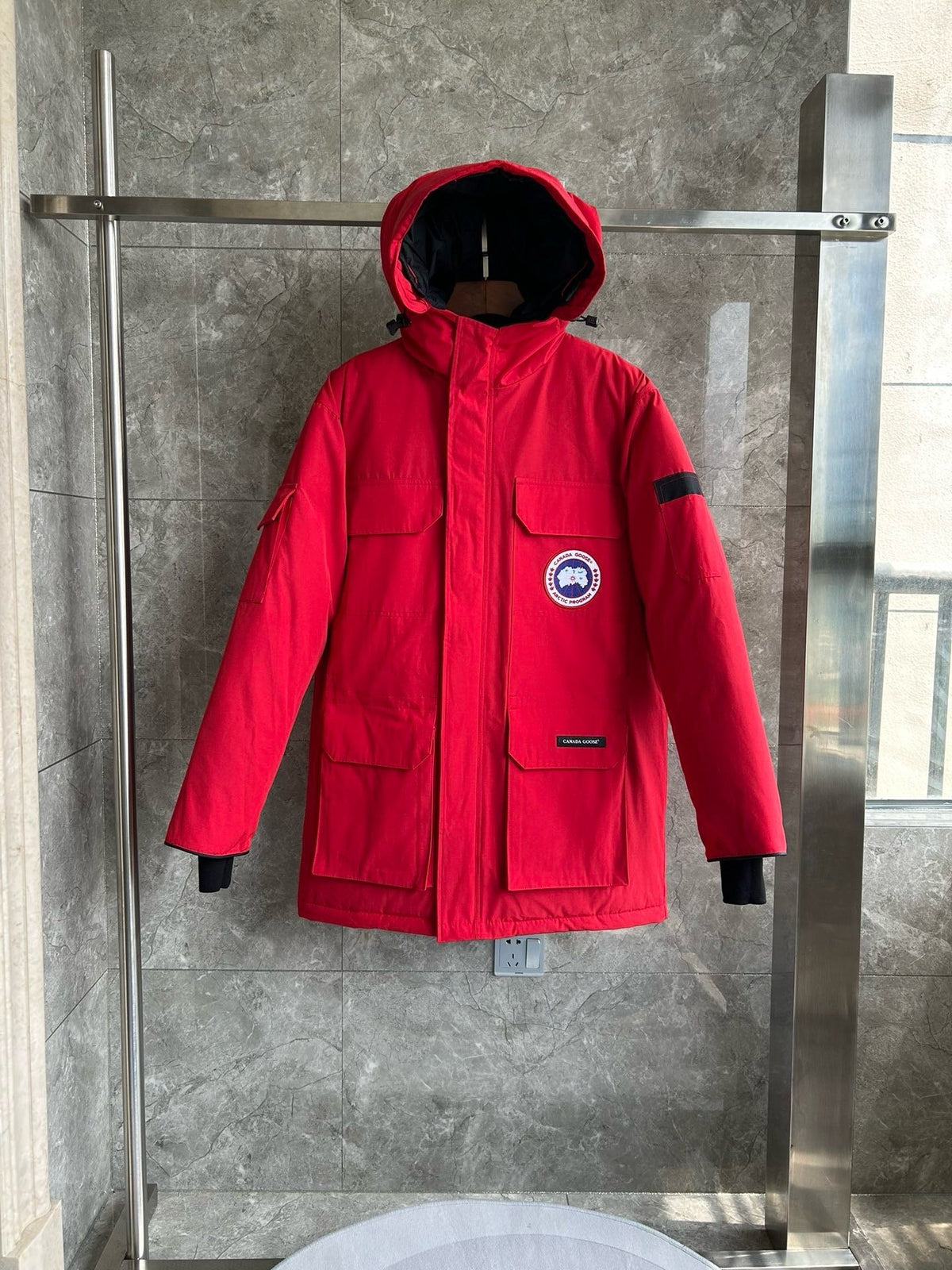 Black and White Parka - Men's