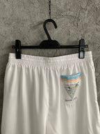 Turquoise Trim Silk Shorts - Men's