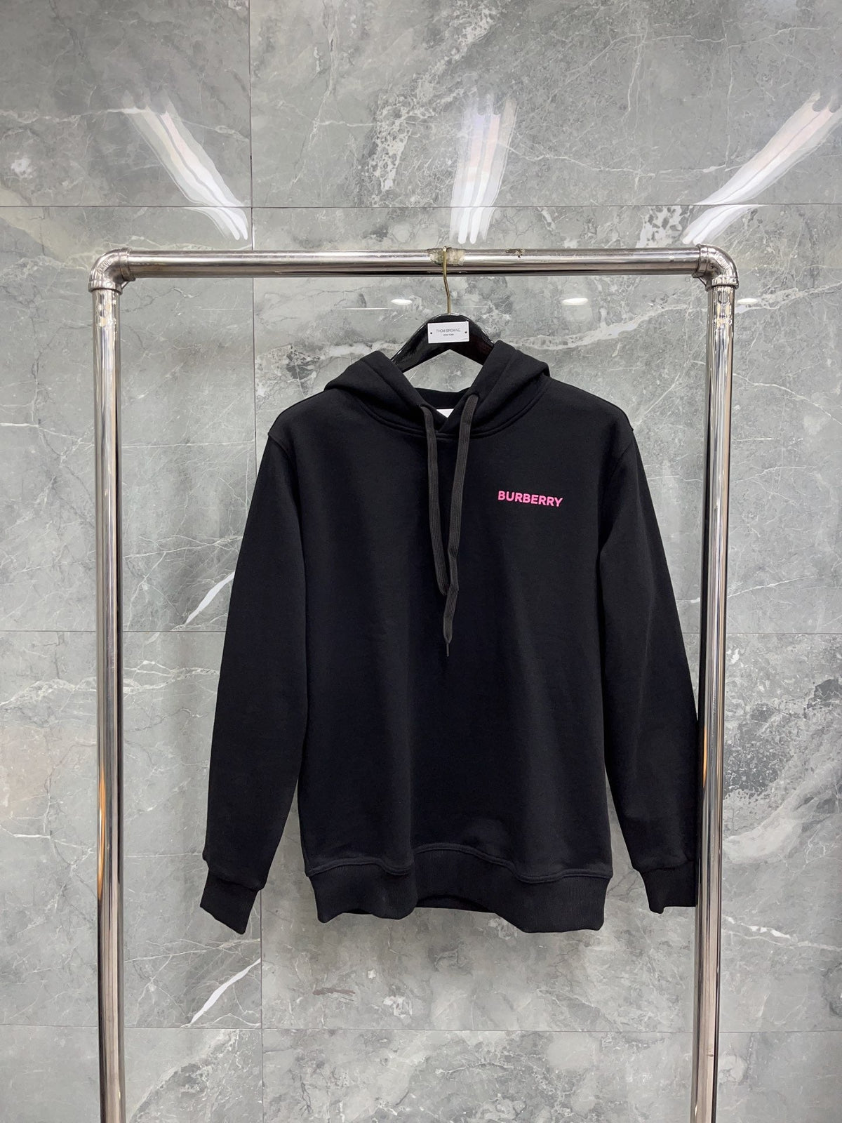 Small Pink Logo Hoodie - Men's
