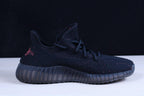 Yeezy Boost 350 V2 Black and Red Sneakers