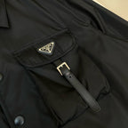 Navy Nylon Pocket Shirt Jacket - Men's