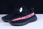 Yeezy Boost 350 V2 Black and Red Sneakers