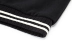 Black Wool Striped Trim Varsity - Men's