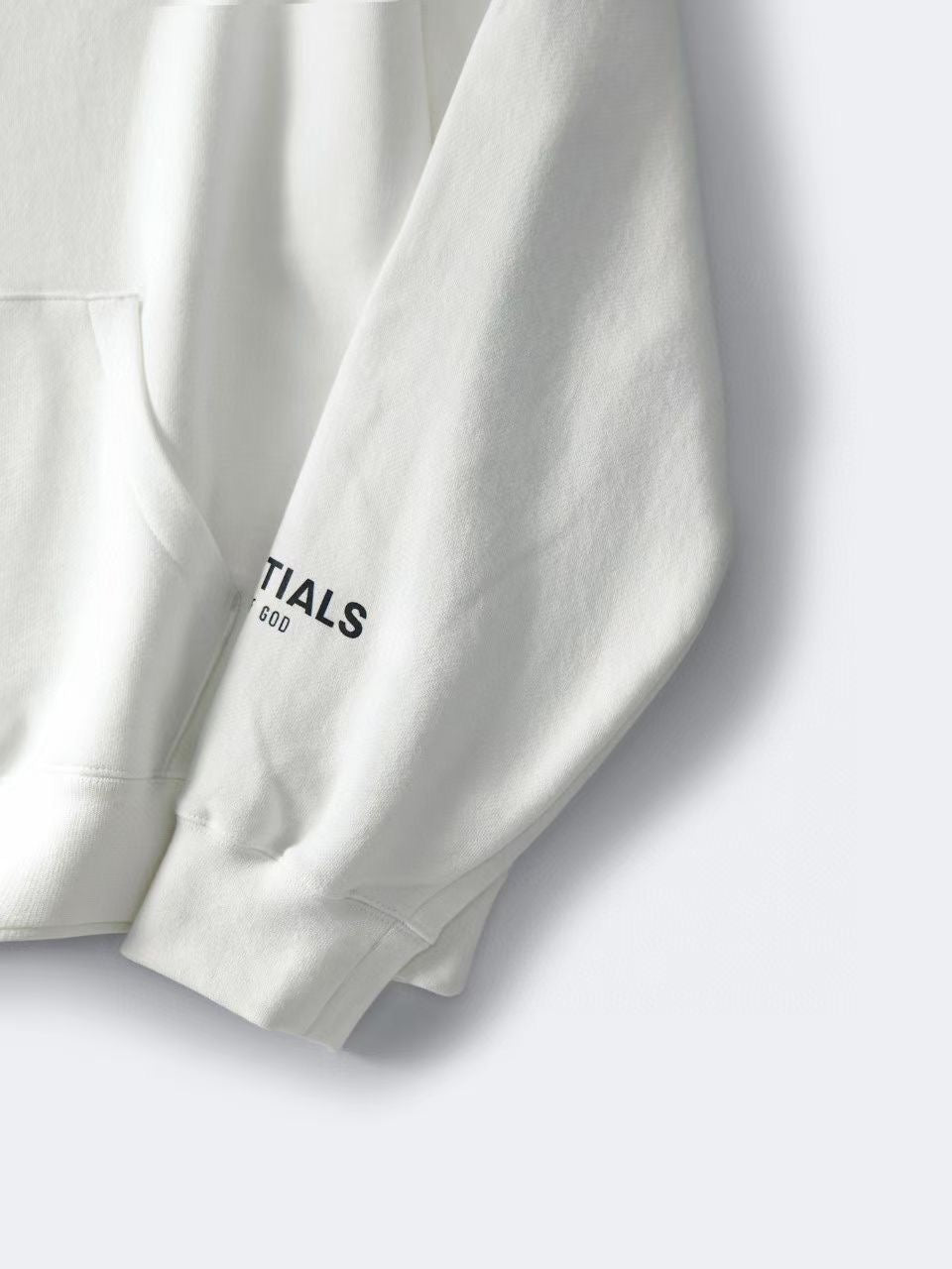Grey Cotton Chest Logo Pullover - Men's