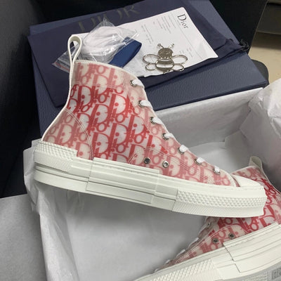 B23 High-Top Red Oblique Sneakers