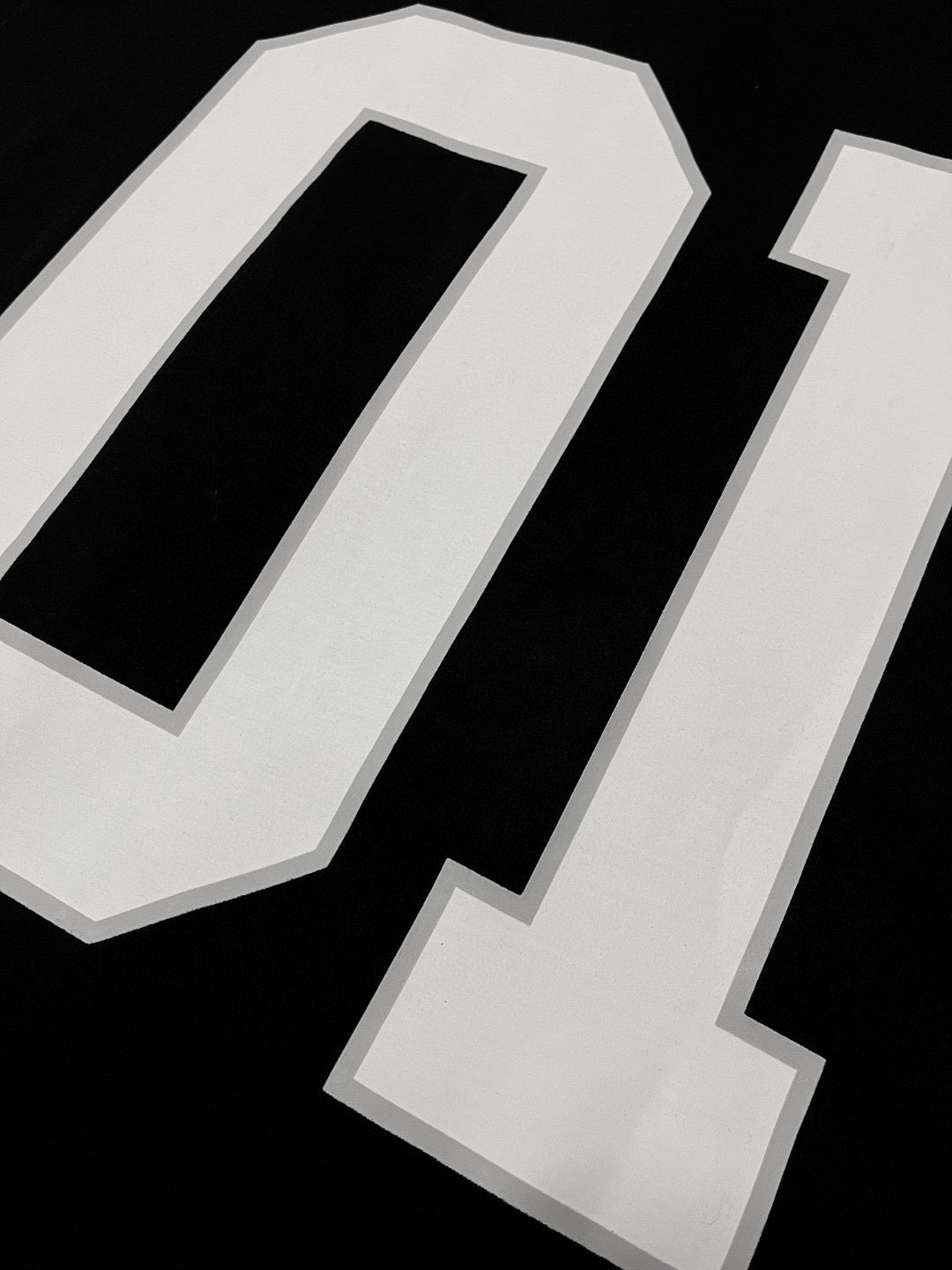 Black Jersey Numeral Short-Sleeve - Men's