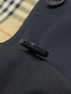 Navy Cotton Plain Car Coat - Men's