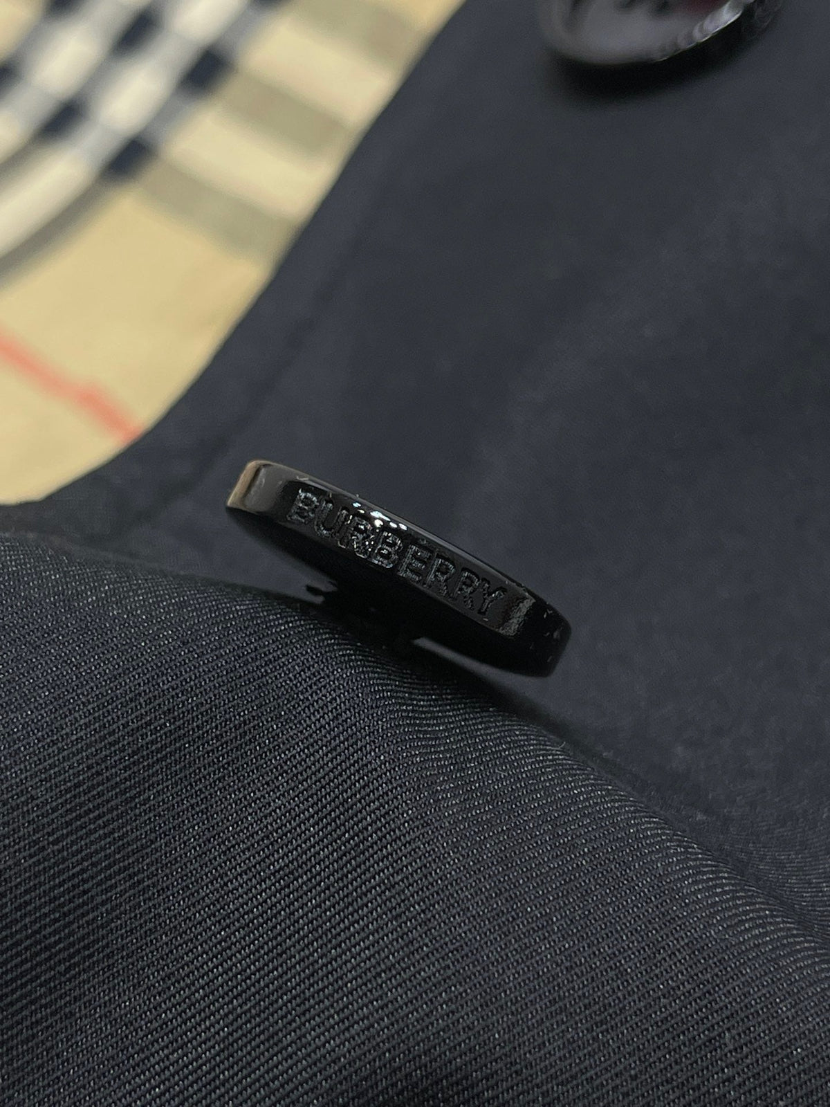 Navy Cotton Plain Car Coat - Men's