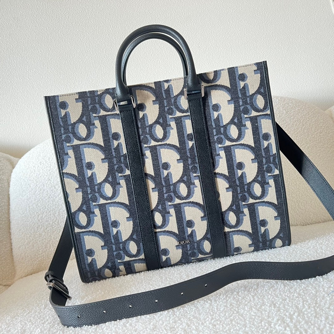 Black and Grey Tote Bag