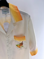 Orange Trim Silk Shirt - Men's