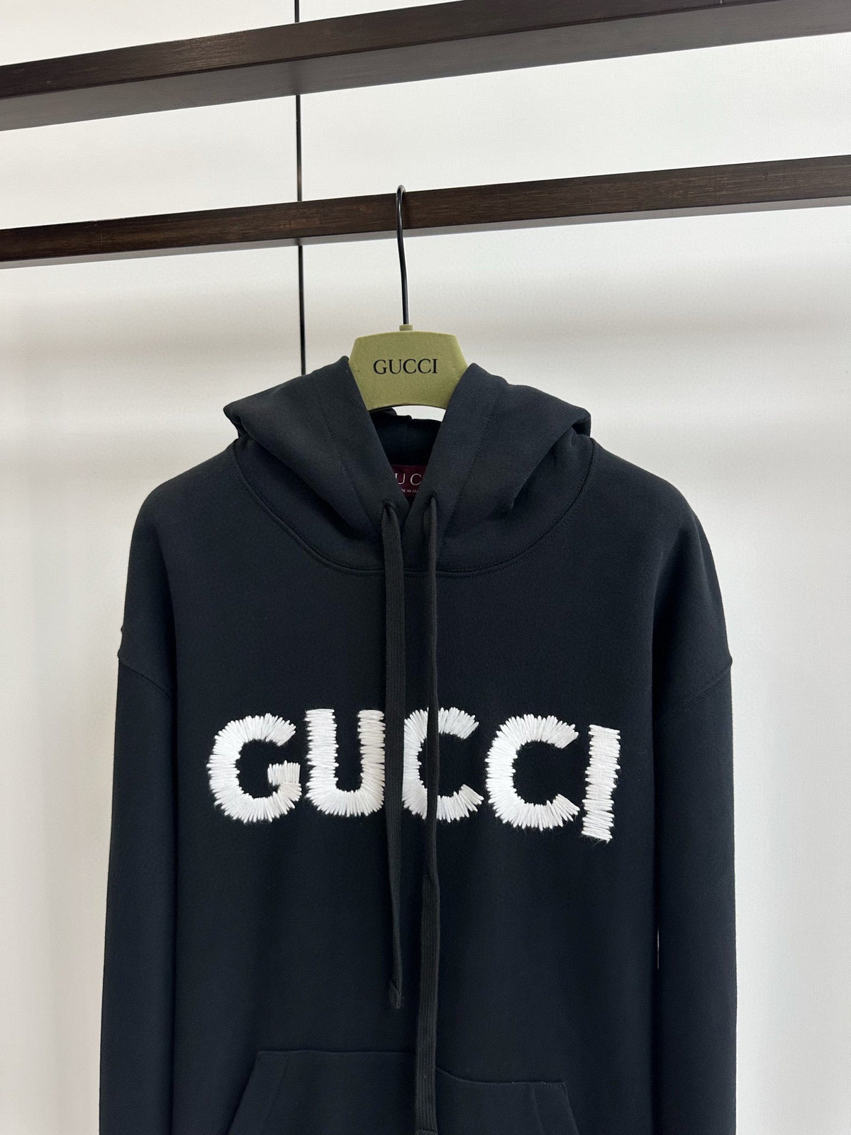 Black Cotton Bold Text Pullover - Men's