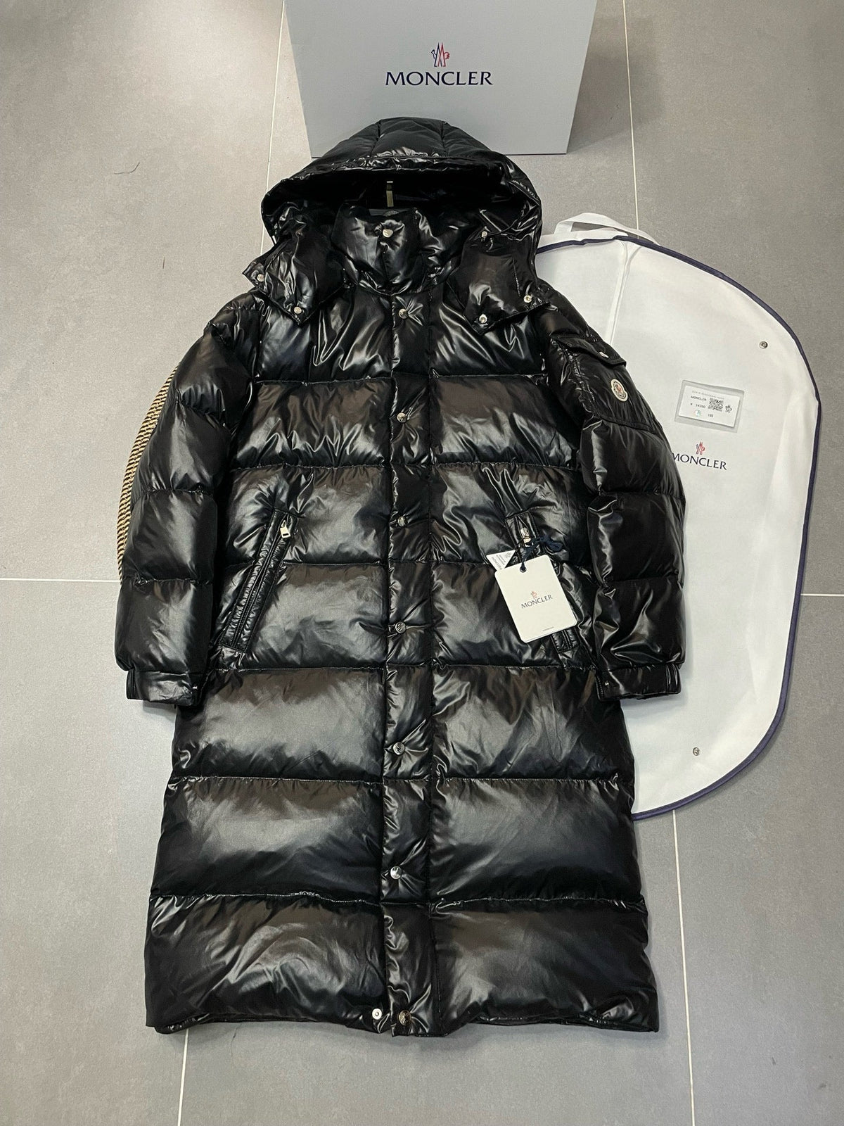 Black and Green Puffer Jacket - Men's