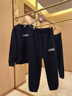 Black Cotton Logo Joggers - Men's