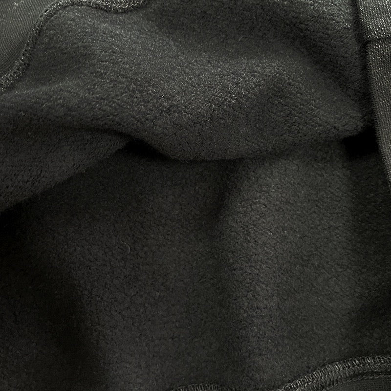 Black Cotton Logo Pullover - Men's