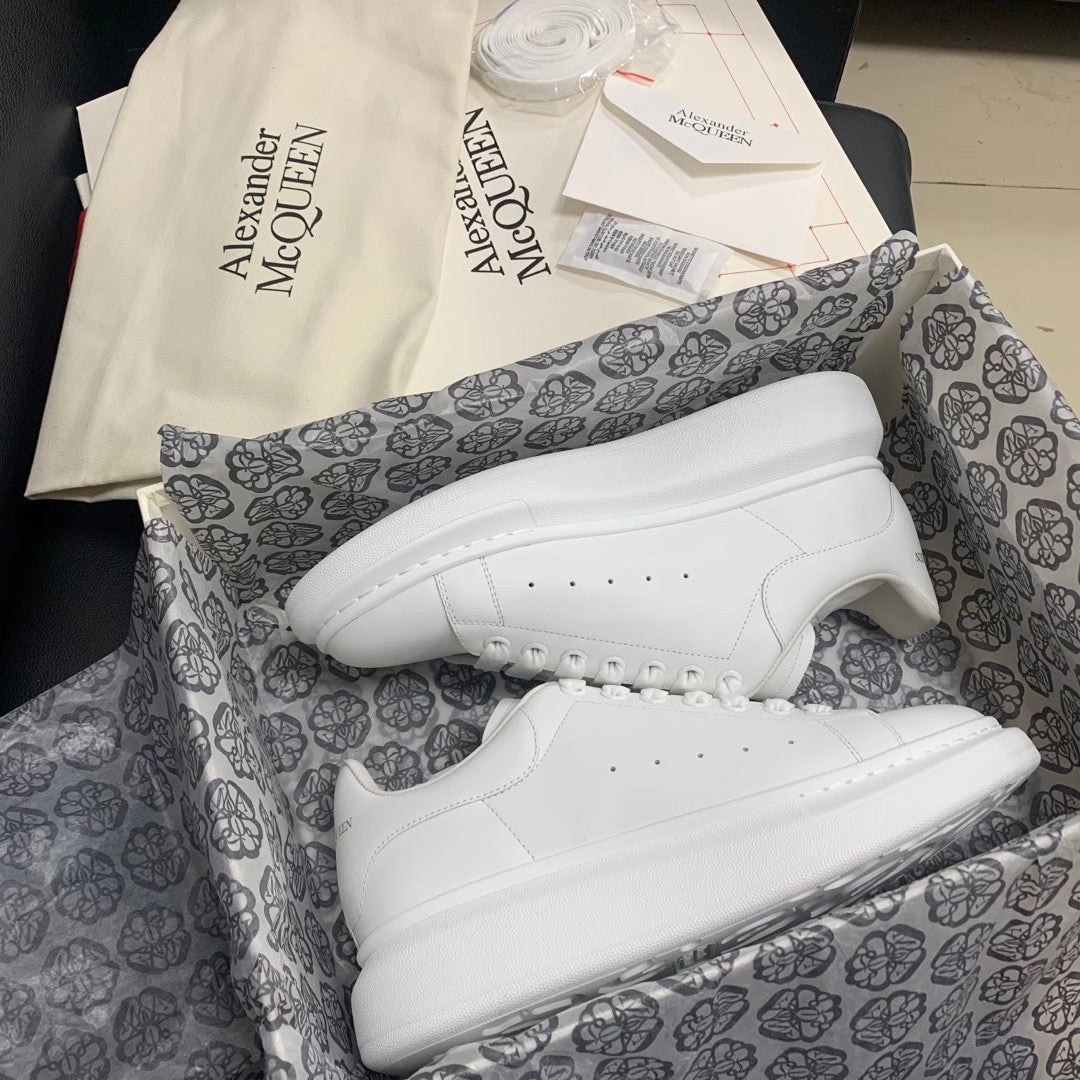 Oversized White Tab Sneakers