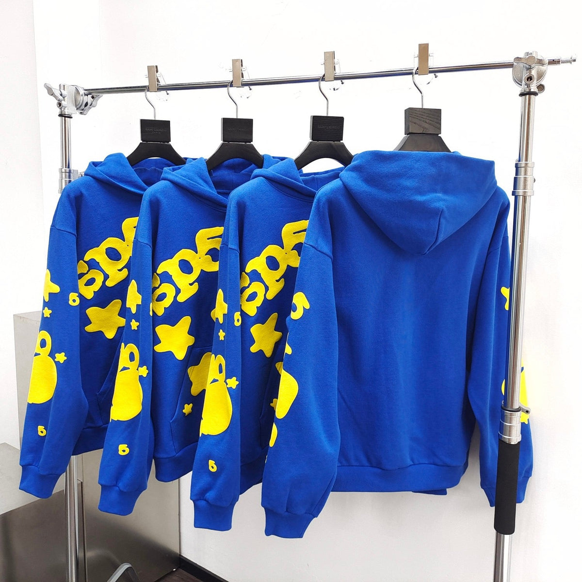 Blue Cotton Graphic Pullover - Men's