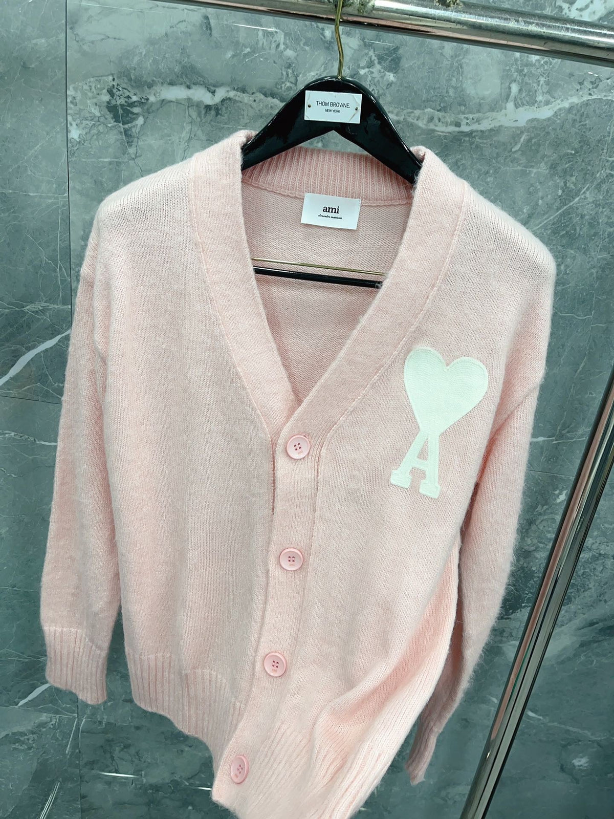 Light Blue and Pink Sweater - Men's