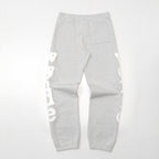 Grey Cotton Side Print Joggers - Men's