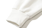 Cream Cotton Small Text Crewneck - Men's