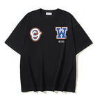 Black Cotton Patch Short-Sleeve - Men's
